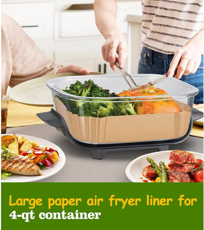 Ninja Crispi Air Fryer Liners - Non-Stick Disposable 125 Pcs for 4-in-1 Portable Cooking System