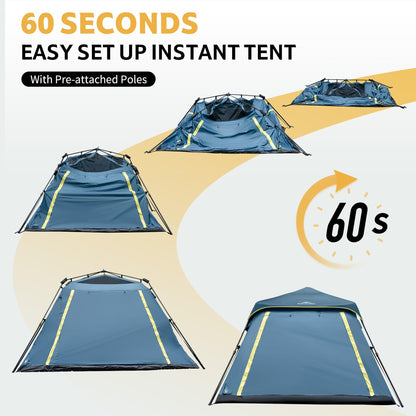 Naturehike Cape Lite 4-6 Person Camping Tent, Easy Setup in Seconds Instant Cabin Tents for Family Camping & Hiking