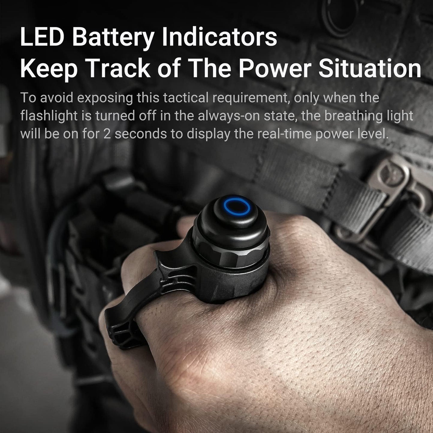 NEXTORCH TA30C EDC Tactical Flashlight 1600 Lumens High Lumens Rechargeable Pocket Flashlight with 5 Lighting Modes for Emergency Tactical Outdoor