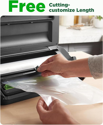 Skiennix Vacuum Sealer Bags - Heavy Duty BPA-Free Food Storage | 6 Rolls, 28CM x 6M