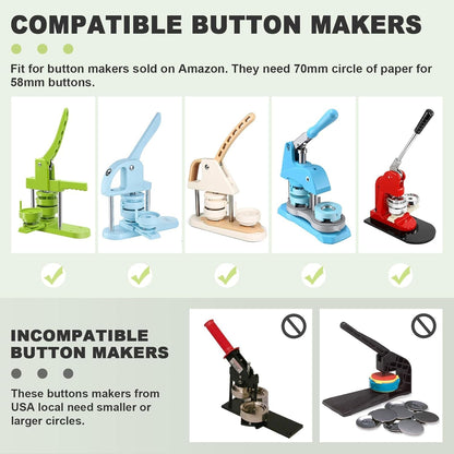 Saladulce 3" Button Paper Cutter Graphic Punch Die Cutter for 3" Badge Making, 3.386" Circle Punch Cutter Round Paper Cutter
