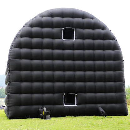 15x15x14FT Large Black Inflatable Tent Includes Blower Square Gazebo Event Room Large Inflatable Party Tent for Backyard,Outdoor EventsParties, Shows, Events, and Commercial Use