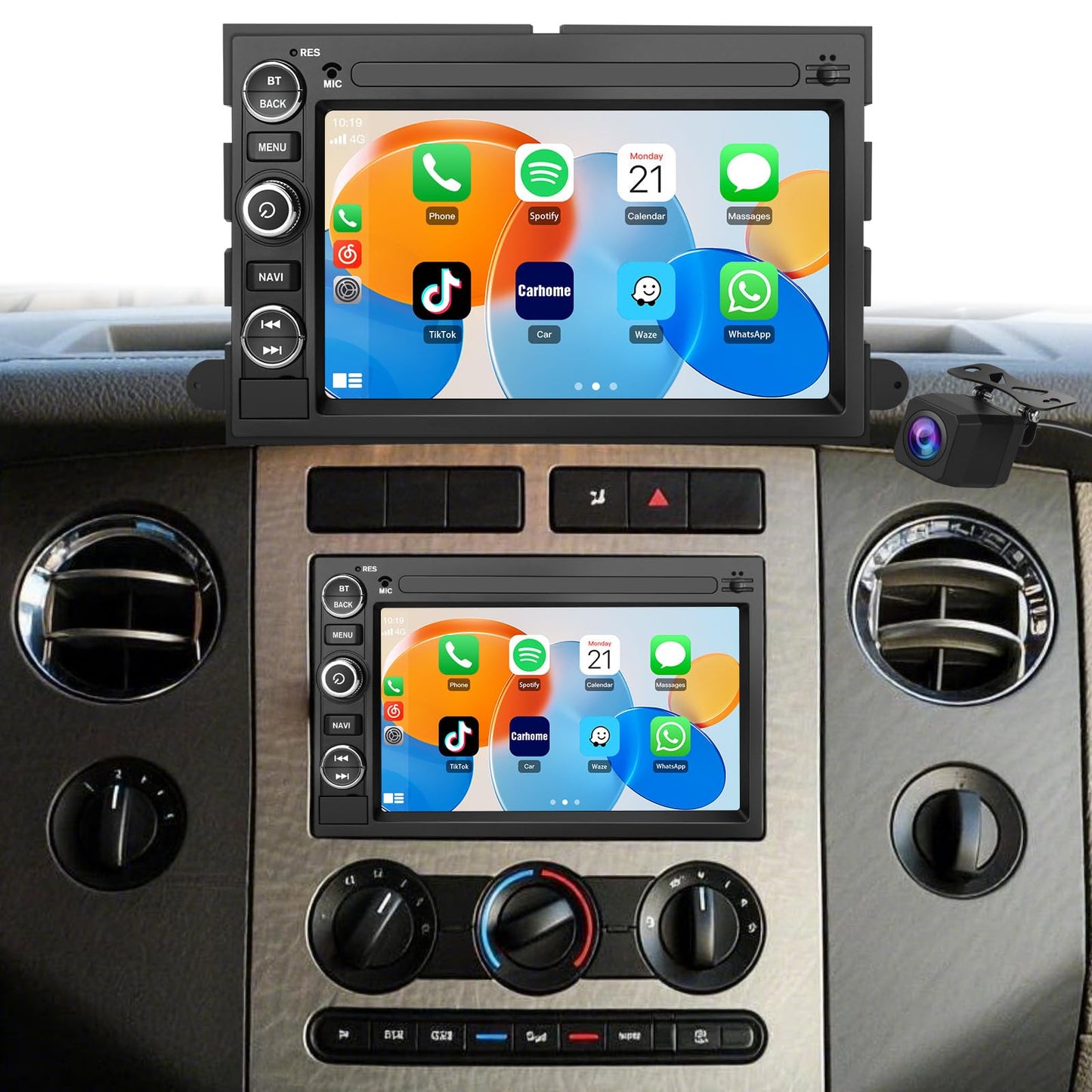 Doreon (2GB+64GB) Car Stereo for Ford F150/F250/F350 (2004-2014), 7" Android Radio 15 with Wireless CarPlay Android Auto WiFi DSP GPS Bluetooth FM AM SWC Backup Camera