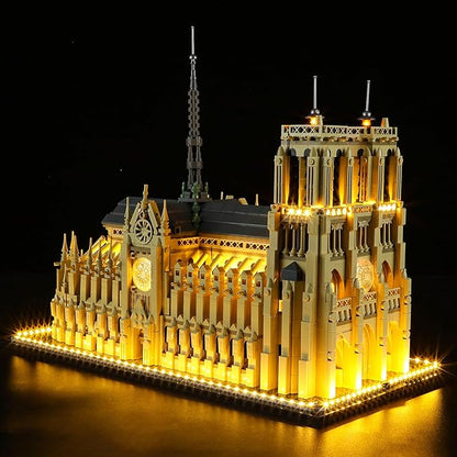 YEABRICKS LED Light for 21061 Architecture Notre Dame Cathedral Building Blocks Model (Building Set NOT Included)