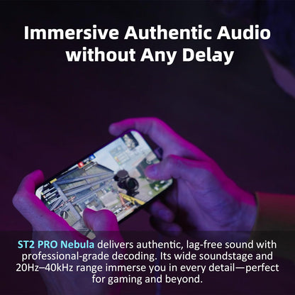 Hidizs ST2 Pro USB-C Earbuds Wired, Dual Magnetic Circuit 10mm Dynamique Drivers in Ear Monitor Headphones, ESS ES9218AC Pro DAC Chip, HD Mic, in-Line Control, Tpye-C DSP, OFC Cable, Tranparent