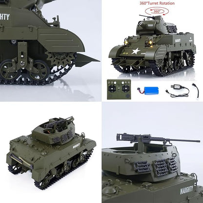 TOUCAN RC HOBBY US in Stock 1/16 RC Tank Simulation 360° Turret Rotary M8 HMC Scott Radio Control Battle Tank Smoke Sound Lights RTR Combat Vehicle