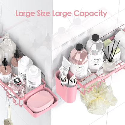 NESOMI Shower Caddy - Rustproof Stainless Steel Organizer with Large Capacity | 7-Pack No-Drill Storage Solutions