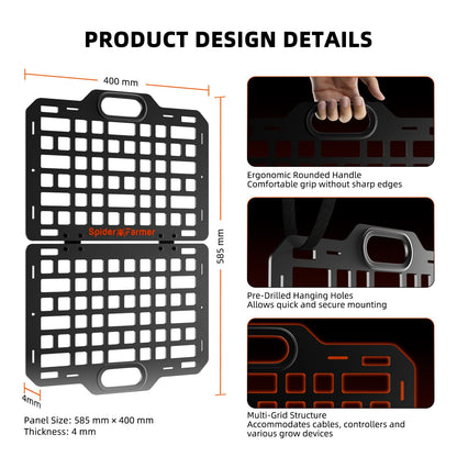 Spider Farmer Grow Tent Gear Board with 2.3x2.3 Grow Tent 28"x28"x63" for Indoor Plant Growing