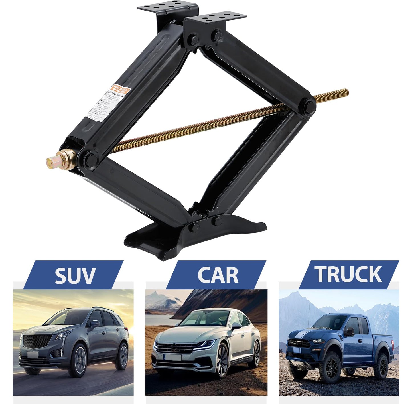 GarveeTech Camper Trailer Stabilizer Leveling Scissor Jacks Set of 4,Car Scissor Lift Jack 4 in-24 in Height Adjustable, 7500 LBS Heavy Duty RV Scissor Jack with Crank Handle for Travel Trailer Camper