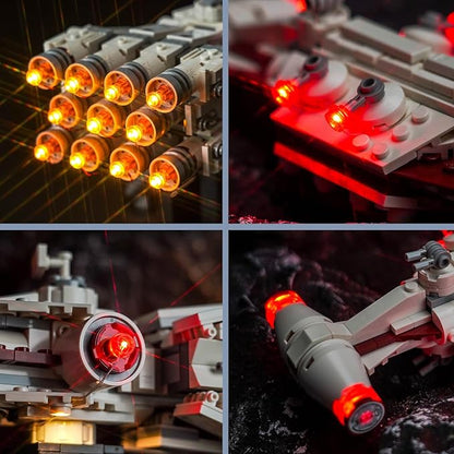 BrickBling LED Light Compatible with Lego 75376 Tantive IV 25th Anniversary Buildable Starship Remote Control Version Lighting-No Model