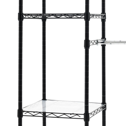 Amazon Basics Expandable Metal Hanging Closet Organizer System with Storage Shelves, Adjustable, Easy to Assemble, 57-80"L x 14"W x 72"H, Black