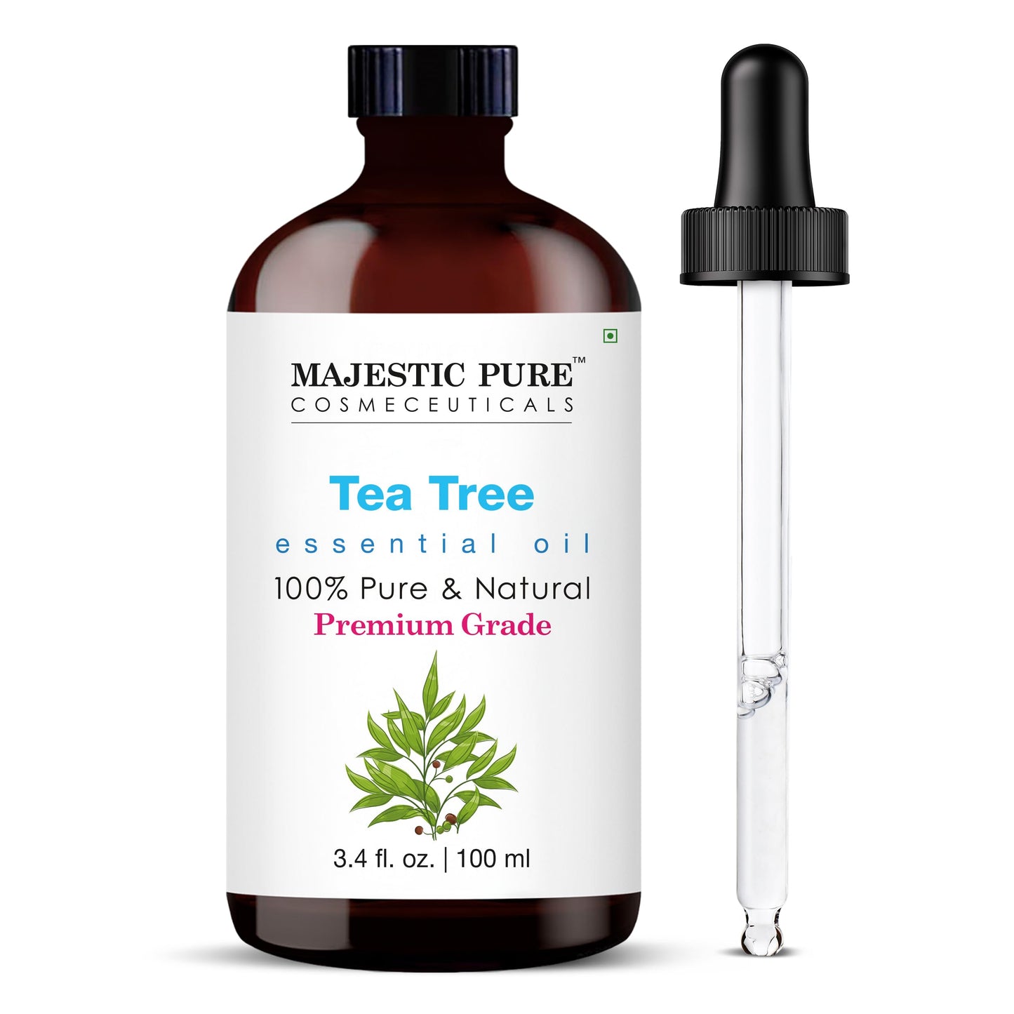 Majestic Pure Lavender Essential Oil with Glass Dropper - Huge 4 Fl Oz - 100% Pure and Natural Lavender Oil - Premium Grade Essential Oils for Diffuser, Aromatherapy, Soap and Candle Making