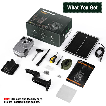 Zleo Lifetime Data-Free Cellular Hunting Trail Camera - Wildlife Game Cam Without Subscription - Remote Live Feed - Motion Activated - Low Glow IR - Solar Power - IP66 Waterproof - No Monthly Fee