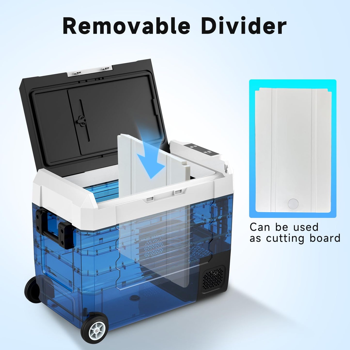 SubSun12V Cooler Car Fridge, 48QT -4℉~68℉ Fast Cooling Car Refrigerator, Portable Freezer with 12/24V DC and 110-220V AC, Electric Cooler for Camping, Road Trip and Boat