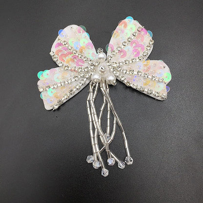 Star & Bowknot Sequin Beaded Patches Handmade Embroidery Beading Patch Appliques for Sew On T-Shirt Clothes Dress Handbag Jeans Jackets Shoes Clothing