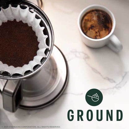 Starbucks Ground Coffee, Medium Roast Coffee, Pike Place Roast, 100% Arabica, 6 bags (12 oz each)