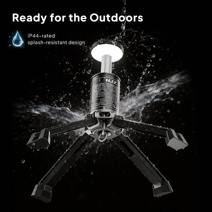 NJZ Rechargeable Camping Light, 20000mAh Telescopic Lantern with Stand, Waterproof Outdoor Light with 3 Brightness Levels for Camping, RV & Emergency