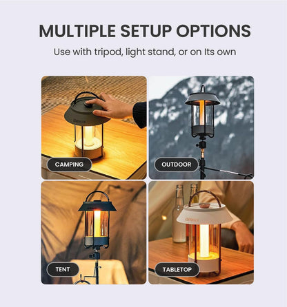 CLAYMORE Selene Lamp (Dark Gray) - Aesthetic Portable Outdoor Lamp, 4 Mood Lights, 6,700mAh Rechargeable, 660 Lumens, Waterproof. Halloween Decor, Camping, Glamping, Parties, Tents, and Backyards.