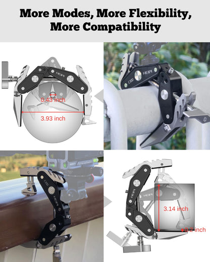 HEIPI Super Clamp Phone Camera Mount Holder 2-in-1 Clamp & Stand Design with 360°Rotation Long Magic Arm with Phone Clip Mount Adapter Holder Max Clamping 3.93 inch