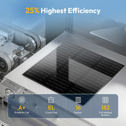 JJN Bifacial 400 Watt Solar Panel, 16BB N-Type 2 Pcs 200W 12V 25% High Efficiency 400W Solar Panels, Monocrystalline Solar Module for RV Home Farm Trailer Camper Marine Off-Grid Solar System