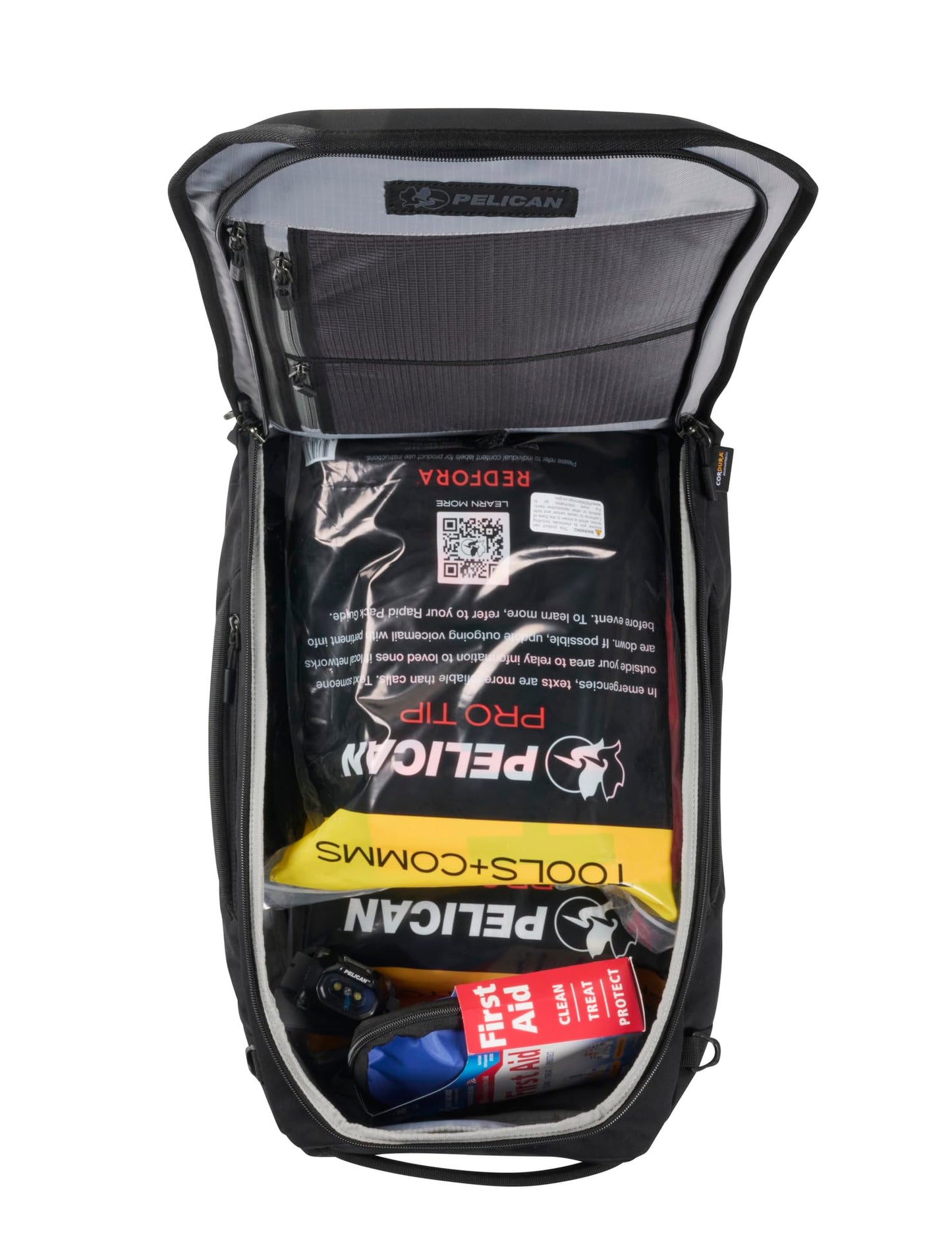 Pelican Prepare 1 Person Kit - Pelican Aegis 45 Liter Travel Backpack | Duffel Bag - Emergency Food Supply and preparedness kit (Black)