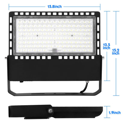 ILLSTAR 300W LED Stadium Lights,45000LM Super Bright LED Flood Light Outdoor for Arena,Backyard, Parking lot etc,100-277V Input,ETL Certification IP66 Waterproof