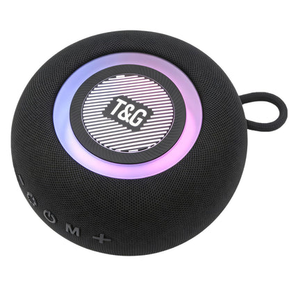 T&G Portable Bluetooth Magnetic Speaker with Pulsing Lights, Stocking Stuffers, IPX4 Waterproof, All Day Playtime, BT 5.3, TWS Paring, Mini Wireless Loud Speaker for Home/Outdoor/Camping/Party-Grey