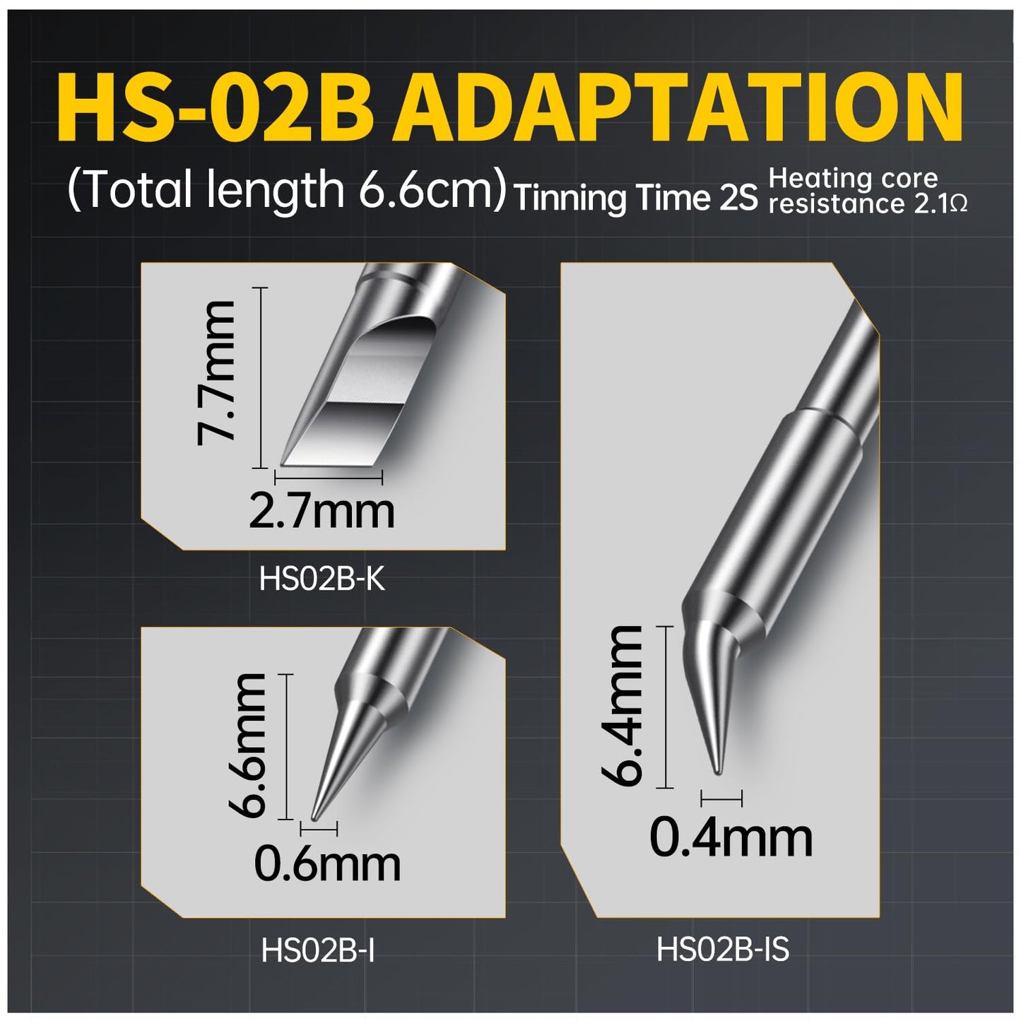 FNIRSI HS-02B 100W Portable Corded Soldering Iron Kit with Storage Case, 2S Fast Heating, 212-842℉, Pre-set 3 Groups Temperature, 3 210 Soldering Tips, Smart Soldering Iron Pen for Electronics Repair