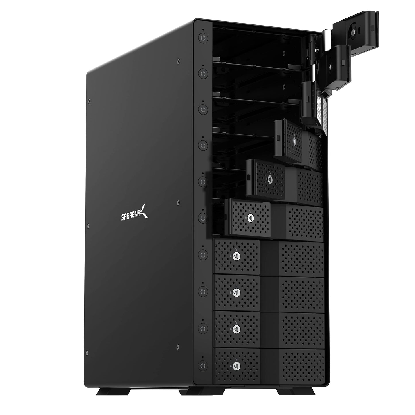 SABRENT 10-Bay USB 3.2 Gen 2 SATA Docking Station for 3.5” HDD/SSD, 10 Gbps USB-C DAS, Tray-Less Hot-Swap, Aluminum Enclosure, Dual Cooling Fans, Individual Power Switches, No RAID (DS-UCTB)