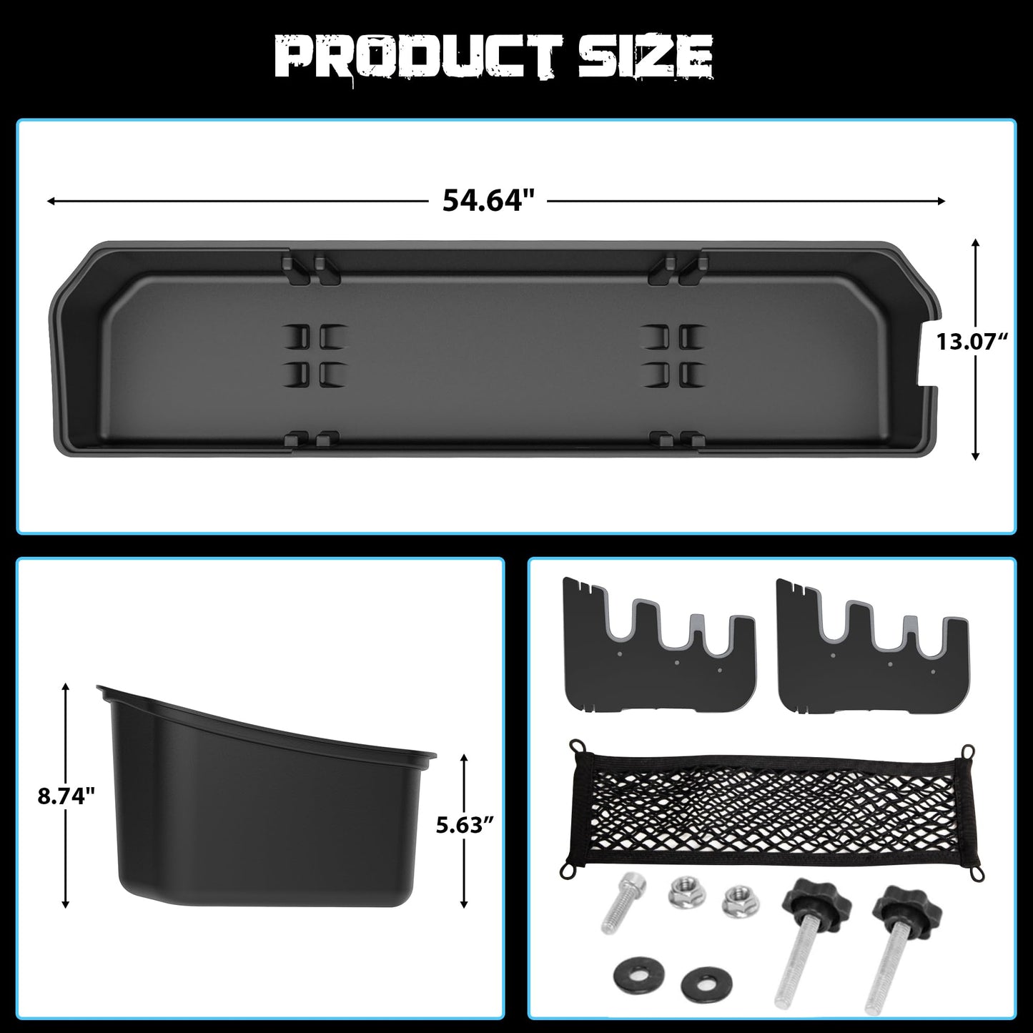 WHALEMOTOR Underseat Storage Compatible with Ford F150(2015-2026)&Super Duty(2017-2026) SuperCrew/Crew Cab, Upgraded Rear Under Seat Organizer Cargo Box for F-150 F250 F350 F450 F550