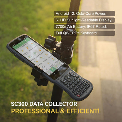 E1 Pro RTK GNSS Surveying Equipment, GNSS RTK GPS with IMU Rover Receiver, GPS RTK with Larger HD Color Screen and Handheld Collector, 1cm Accuracy, 60° Tilt Survey, 15km UHF Range