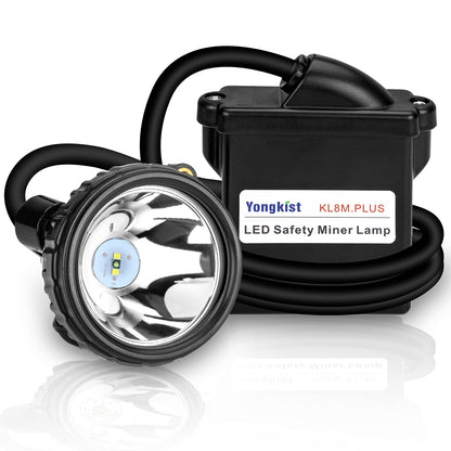 Rechargeable Mining Headlamp, 1+2 LED Super Bright Cap Lamp, Waterproof & Explosion-Proof Safety Miner Light, Hard Hat Head Torch for Coal Mining, Hunting, Fishing, Camping, Hiking, Outdoor Work