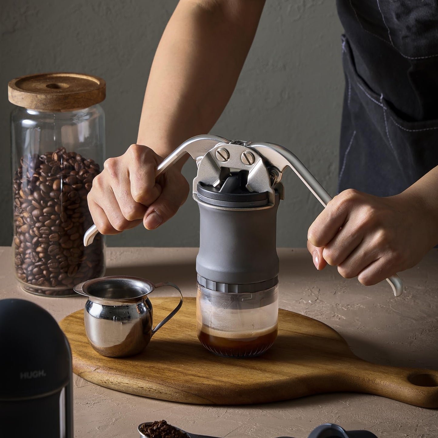 LEVERPRESSO V4 Manual Espresso Machine – Portable Lever Espresso Maker with Pressurized 51mm Basket | Electricity-Free | 590g Lightweight | Beginner Friendly | Travel, Camping & Home | Made in Korea