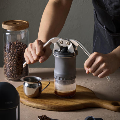 LEVERPRESSO V4 Manual Espresso Machine – Portable Lever Espresso Maker with Pressurized 51mm Basket | Electricity-Free | 590g Lightweight | Beginner Friendly | Travel, Camping & Home | Made in Korea
