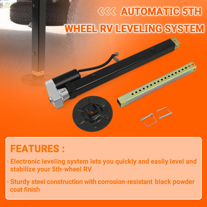 5th Wheel RV Front Jack Compatible with Lippert Ground Control 3.0 Automatic 5th Wheel RV Leveling System, Front Hall Effect Jack for Right or Left Leg, 5,000-lb. Load Capacity 305340