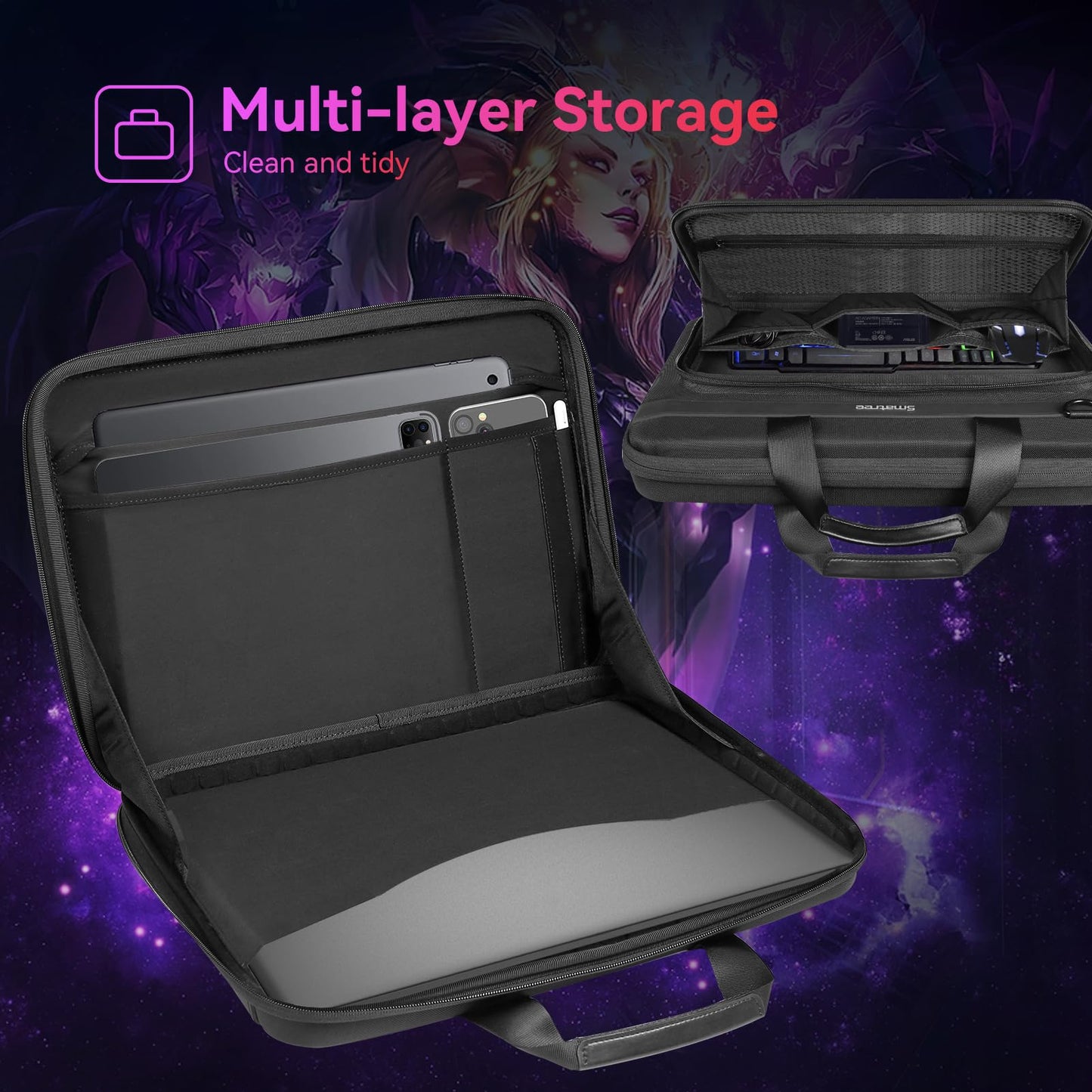 Smatree Heavy Duty Hard Carrying Laptop Case Compatible for 15.6 inch Acer Nitro 5 AN515, 16 inch Predator Triton 16/Neo 16 Gaming Laptop, Predator Triton 500/300 SE (A800)