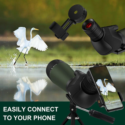 LULOLO 30-90x92 UHD Spotting Scope with Tripod Carrying Bag & Upgraded Phone Adapter - Super Bright BAK4 Prism Waterproof Spotting Scopes for Target Shooting, Hunting, Bird Watching