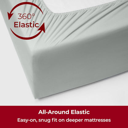 Mellanni Extra Deep Full Sheets - Ultra Soft Hotel Luxury Bedding | Wrinkle & Stain Resistant (Spa Mint, 4 PC)