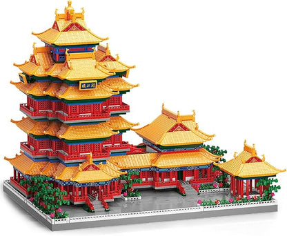 Yuejiang Tower Nanjing China Micro Brick Building Set (5036 Pieces) – Landmark Model Oriental Architecture Educational Toy Gift for Kids and Adults