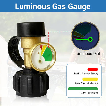Propane Tank Gauge by [Brand Name] - Accurate Level Indicator for 5LB-40LB LP Tanks | 2 Pack for BBQ, RV, and More