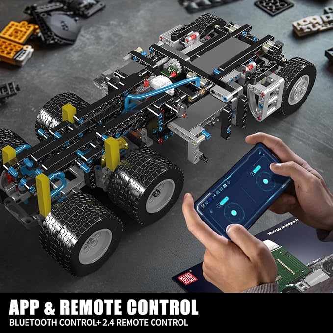 Mould King Tractor Truck Block Kits Model MOC Building Blocks Set to Build Gift for Age 14+/Adults Collections Enthusiasts(2060 Pieces with Motor/APP Remote Control)