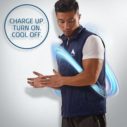 Alphacool Cooling Fan Vest with 2 Fans for Men & Women – Personal Wearable Air Conditioner XL