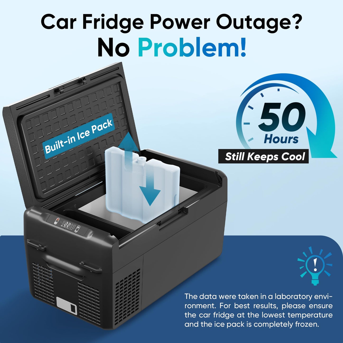 Feelfunn 12 Volt Refrigerator - 21QT(20L) Portable Freezer, Electric Cooler for Car Truck RV Van Camping & Road Trip, Fast Cooling Fridge with 12/24V DC & 110-240V AC for Vehicle & Home Use,-4℉~68℉