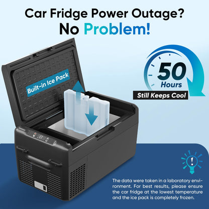 Feelfunn 12 Volt Refrigerator - 21QT(20L) Portable Freezer, Electric Cooler for Car Truck RV Van Camping & Road Trip, Fast Cooling Fridge with 12/24V DC & 110-240V AC for Vehicle & Home Use,-4℉~68℉