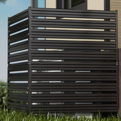 48" H x 48" W (2 Panels) Air Conditioner Fence, Metal Privacy Fence Panels for Outside, AC Unit Fencing, Trash Can Fencing, Pool Equipment Enclosure, Outdoor Privacy Wall for Outside, Patio