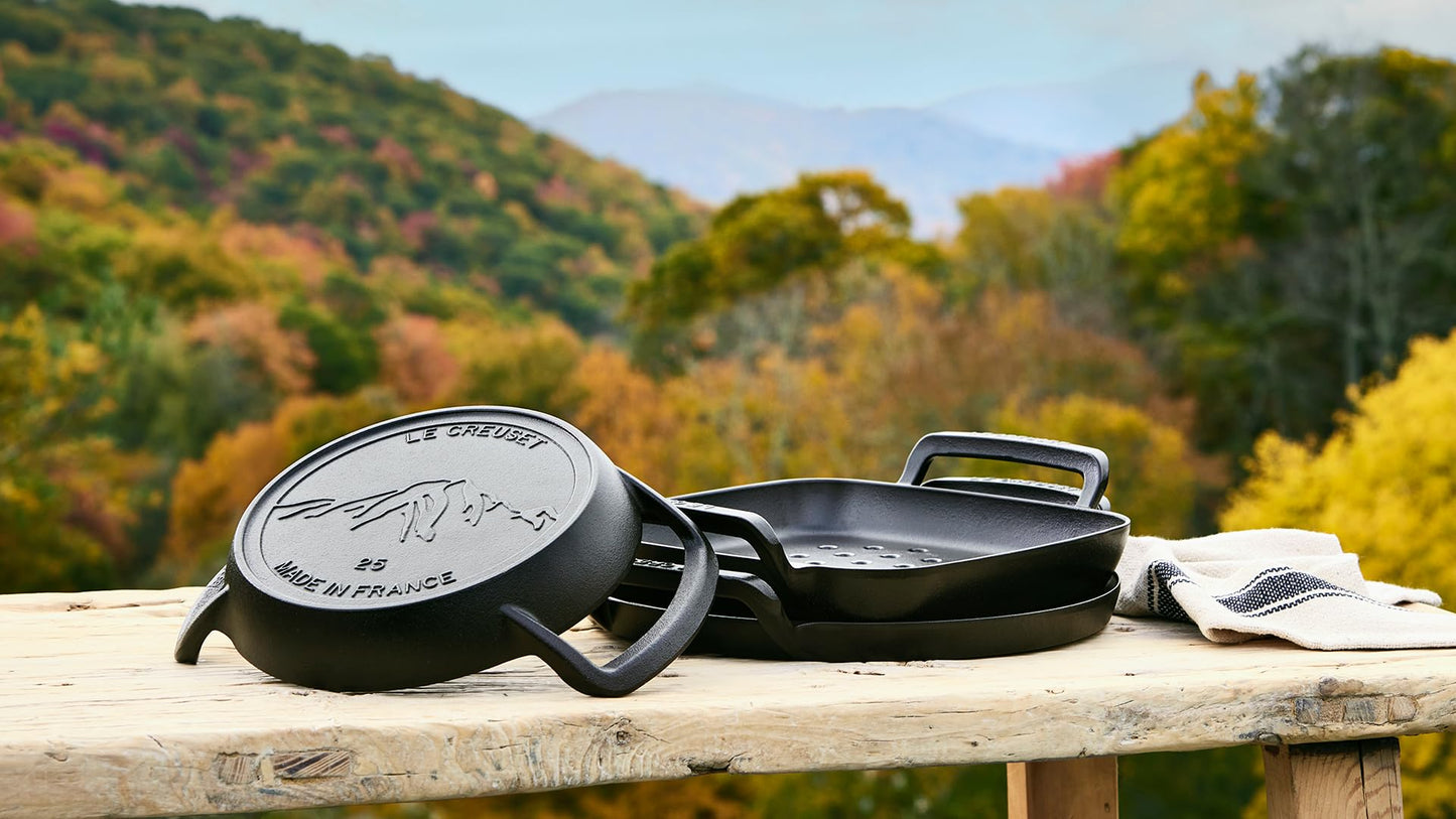Le Creuset Alpine Outdoor Collection Enameled Cast Iron Skillet, 10"