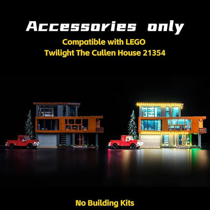 BrickBling LED Light Only Compatible with Lego Twilight The Cullen House 21354 - Lights Only Not Come with Model (RC Version Light)