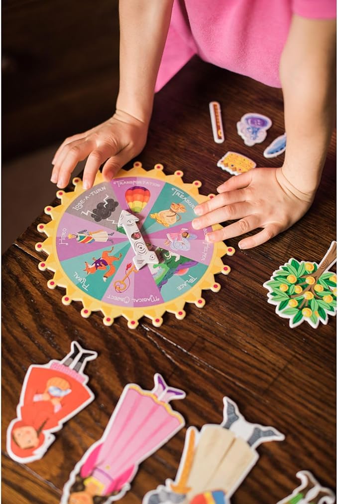eeBoo: Fairytale Spinner Collect The Elements &amp Tell a Story Create Your Own Story as You Play for 2 to 4 Players for Ages 5 and up