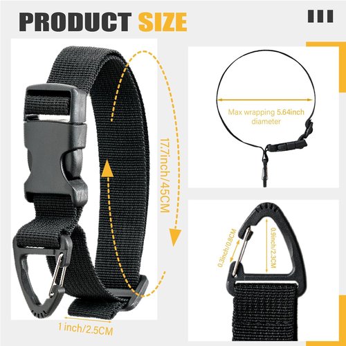 Heavy Duty Extension Cord Holder Organizer - 17 Inch Adjustable Straps with Triangle Clips | 8 Pack for Garage & Workshop