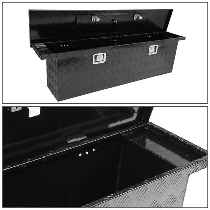 DNA Motoring TBOX-T4-51-ALU-BK 60"(L) x 12"(W) x 15.5"(H) Aluminum Truck Storage Tool Box w/Lock & Keys,Black